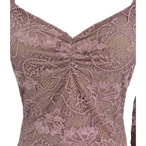 Guess Mauve Sweetheart Neck Lace Top • Coquette Fairycore Baddie Soft Girl Y2K - Picture 4 of 16